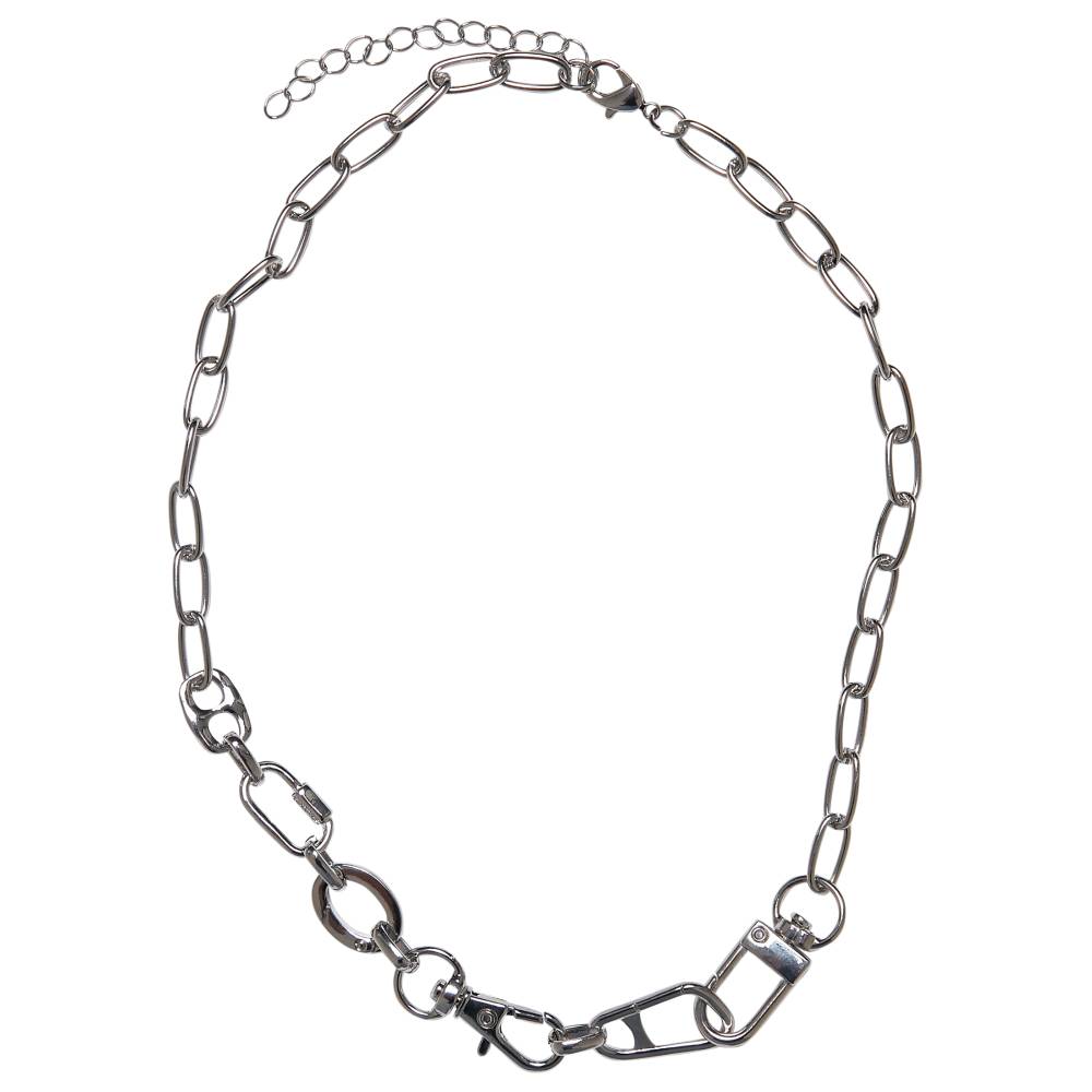 Urban Classics - Various Fastener Ketting - Zilverkleurig